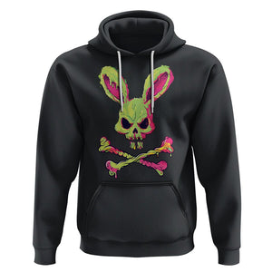 Easter Day Hoodie Bunny Skull Cross Bone Melting TS09 Black Printyourwear