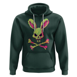 Easter Day Hoodie Bunny Skull Cross Bone Melting TS09 Dark Forest Green Printyourwear