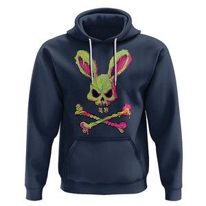 Easter Day Hoodie Bunny Skull Cross Bone Melting TS09 Navy Printyourwear