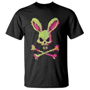 Easter Day T Shirt Bunny Skull Cross Bone Melting TS09 Black Printyourwear