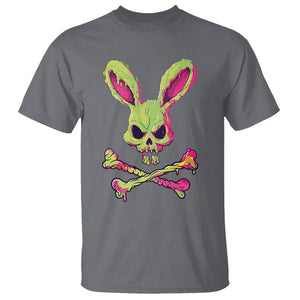 Easter Day T Shirt Bunny Skull Cross Bone Melting TS09 Charcoal Printyourwear