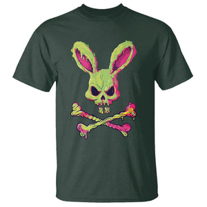 Easter Day T Shirt Bunny Skull Cross Bone Melting TS09 Dark Forest Green Printyourwear