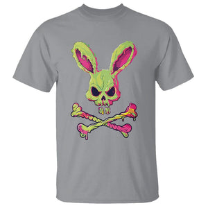 Easter Day T Shirt Bunny Skull Cross Bone Melting TS09 Sport Gray Printyourwear