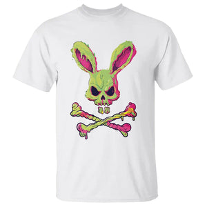 Easter Day T Shirt Bunny Skull Cross Bone Melting TS09 White Printyourwear