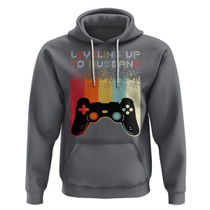 Engagement Hoodie Leveled Up To Husband Funny Gamer Newly Engaged Couple Matching TS09 Charcoal Printyourwear