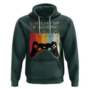 Engagement Hoodie Leveled Up To Husband Funny Gamer Newly Engaged Couple Matching TS09 Dark Forest Green Printyourwear