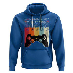 Engagement Hoodie Leveled Up To Husband Funny Gamer Newly Engaged Couple Matching TS09 Royal Blue Printyourwear