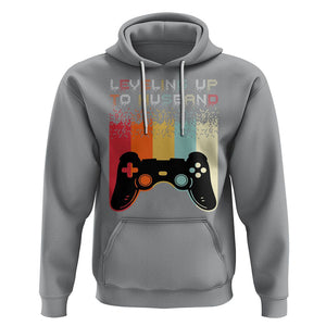 Engagement Hoodie Leveled Up To Husband Funny Gamer Newly Engaged Couple Matching TS09 Sport Gray Printyourwear