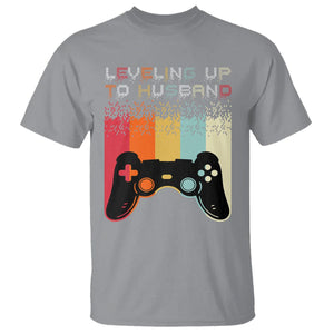 Engagement T Shirt Leveled Up To Husband Funny Gamer Newly Engaged Couple Matching TS09 Sport Gray Printyourwear