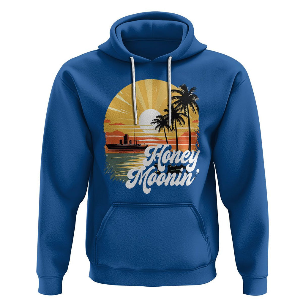 Honeymoon Hoodie Beach Trip Married Couple Matching TS09 Royal Blue Printyourwear