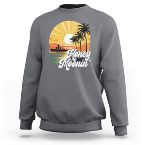 Honeymoon Sweatshirt Beach Trip Married Couple Matching TS09 Charcoal Printyourwear