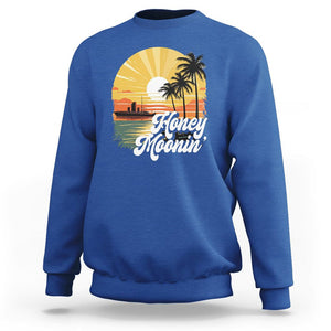 Honeymoon Sweatshirt Beach Trip Married Couple Matching TS09 Royal Blue Printyourwear