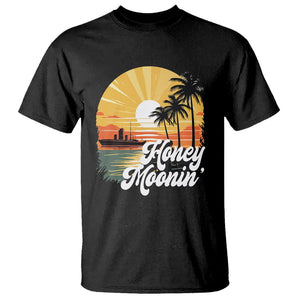 Honeymoon T Shirt Beach Trip Married Couple Matching TS09 Black Printyourwear