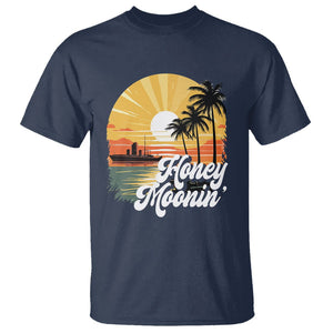 Honeymoon T Shirt Beach Trip Married Couple Matching TS09 Navy Printyourwear