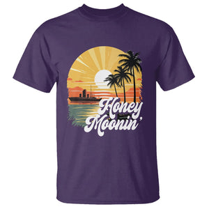 Honeymoon T Shirt Beach Trip Married Couple Matching TS09 Purple Printyourwear