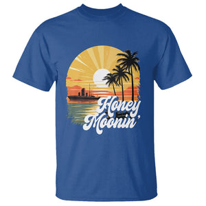 Honeymoon T Shirt Beach Trip Married Couple Matching TS09 Royal Blue Printyourwear