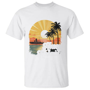 Honeymoon T Shirt Beach Trip Married Couple Matching TS09 White Printyourwear