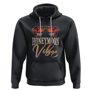 Honeymoon Vibes Hoodie Beach Trip Married Couple Matching TS09 Black Printyourwear