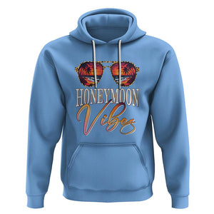 Honeymoon Vibes Hoodie Beach Trip Married Couple Matching TS09 Carolina Blue Printyourwear