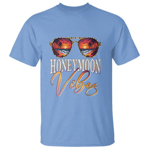 Honeymoon Vibes T Shirt Beach Trip Married Couple Matching TS09 Carolina Blue Printyourwear