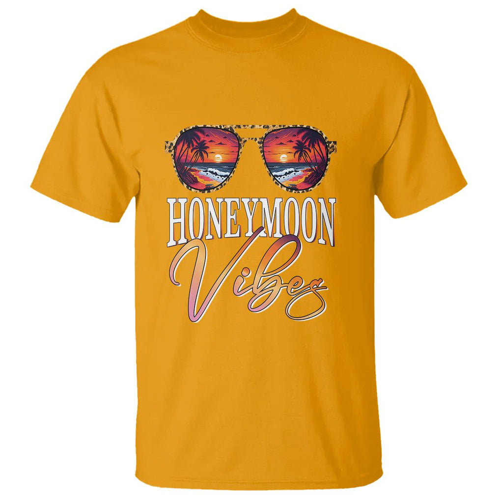 Honeymoon Vibes T Shirt Beach Trip Married Couple Matching TS09 Gold Printyourwear
