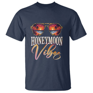 Honeymoon Vibes T Shirt Beach Trip Married Couple Matching TS09 Navy Printyourwear