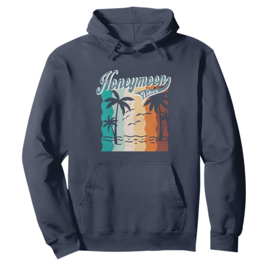Honeymoon Vibe Hoodie Beach Trip Married Couple Matching TS09 Navy Print Your Wear