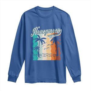 Honeymoon Vibe Long Sleeve Shirt Beach Trip Married Couple Matching TS09 Royal Blue Print Your Wear