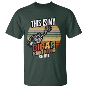 This Is My Cigar Smoking T Shirt TS09 Dark Forest Green Print Your Wear