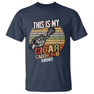 This Is My Cigar Smoking T Shirt TS09 Navy Print Your Wear