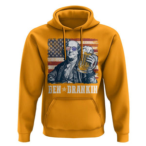 Funny 4th Of July Drinking Hoodie Ben Drankin Benjamin Franklin Patriotic Party TS09 Gold Print Your Wear