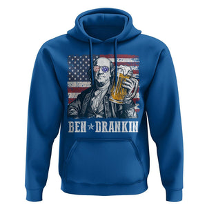 Funny 4th Of July Drinking Hoodie Ben Drankin Benjamin Franklin Patriotic Party TS09 Royal Blue Print Your Wear