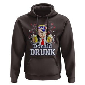 Funny 4th Of July Drinking Hoodie Donald Drunk Trump Patriotic Party TS09 Dark Chocolate Print Your Wear