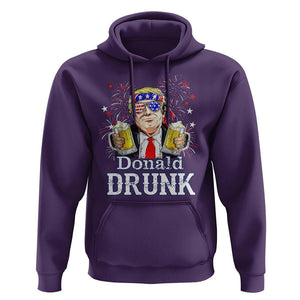 Funny 4th Of July Drinking Hoodie Donald Drunk Trump Patriotic Party TS09 Purple Print Your Wear