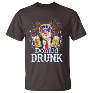 Funny 4th Of July Drinking T Shirt Donald Drunk Trump Patriotic Party TS09 Dark Chocolate Print Your Wear