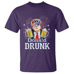 Funny 4th Of July Drinking T Shirt Donald Drunk Trump Patriotic Party TS09 Purple Print Your Wear