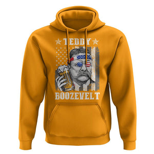 Funny 4th Of July Drinking Hoodie Teddy Boozevelt Theodore Roosevelt Patriotic Party TS09 Gold Print Your Wear