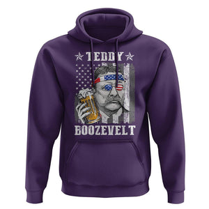 Funny 4th Of July Drinking Hoodie Teddy Boozevelt Theodore Roosevelt Patriotic Party TS09 Purple Print Your Wear