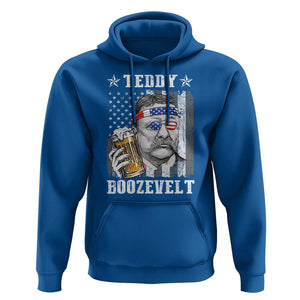 Funny 4th Of July Drinking Hoodie Teddy Boozevelt Theodore Roosevelt Patriotic Party TS09 Royal Blue Print Your Wear