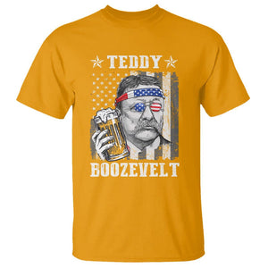 Funny 4th Of July Drinking T Shirt Teddy Boozevelt Theodore Roosevelt Patriotic Party TS09 Gold Print Your Wear