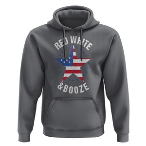 Funny 4th Of July Drinking Hoodie Red White And Booze Patriotic Party TS09 Charcoal Print Your Wear