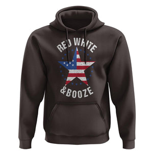 Funny 4th Of July Drinking Hoodie Red White And Booze Patriotic Party TS09 Dark Chocolate Print Your Wear