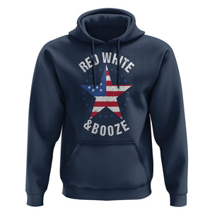 Funny 4th Of July Drinking Hoodie Red White And Booze Patriotic Party TS09 Navy Print Your Wear