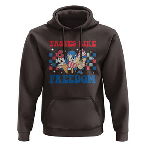 Funny 4th Of July Hoodie Tastes Like Freedom American Ice Cream TS09 Dark Chocolate Print Your Wear