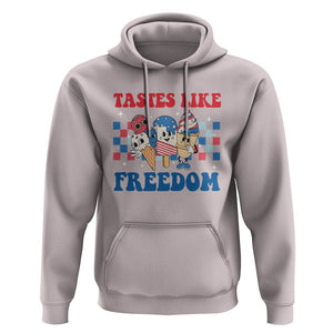 Funny 4th Of July Hoodie Tastes Like Freedom American Ice Cream TS09 Ice Gray Print Your Wear