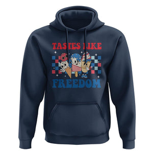 Funny 4th Of July Hoodie Tastes Like Freedom American Ice Cream TS09 Navy Print Your Wear