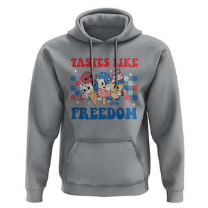 Funny 4th Of July Hoodie Tastes Like Freedom American Ice Cream TS09 Sport Gray Print Your Wear