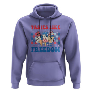 Funny 4th Of July Hoodie Tastes Like Freedom American Ice Cream TS09 Violet Print Your Wear