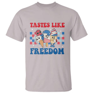 Funny 4th Of July T Shirt Tastes Like Freedom American Ice Cream TS09 Ice Gray Print Your Wear