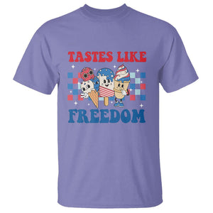 Funny 4th Of July T Shirt Tastes Like Freedom American Ice Cream TS09 Violet Print Your Wear